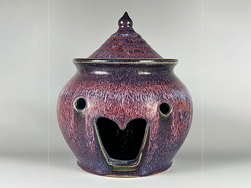 北宋钧窑玫瑰紫釉铭佛龛