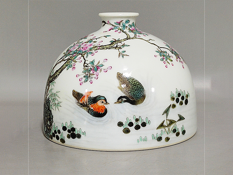 清代雍正鸳鸯戏水太白尊