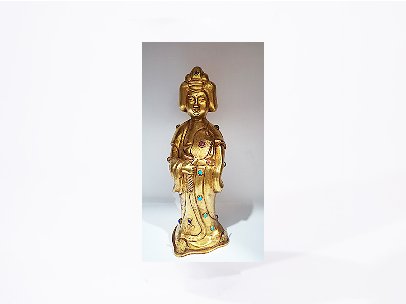 唐 人物鎏金肥婆侍女