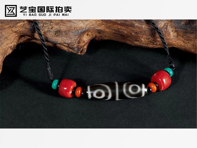 唐 四眼老莲花天珠