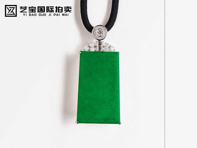 清 天然翡翠平安无事牌