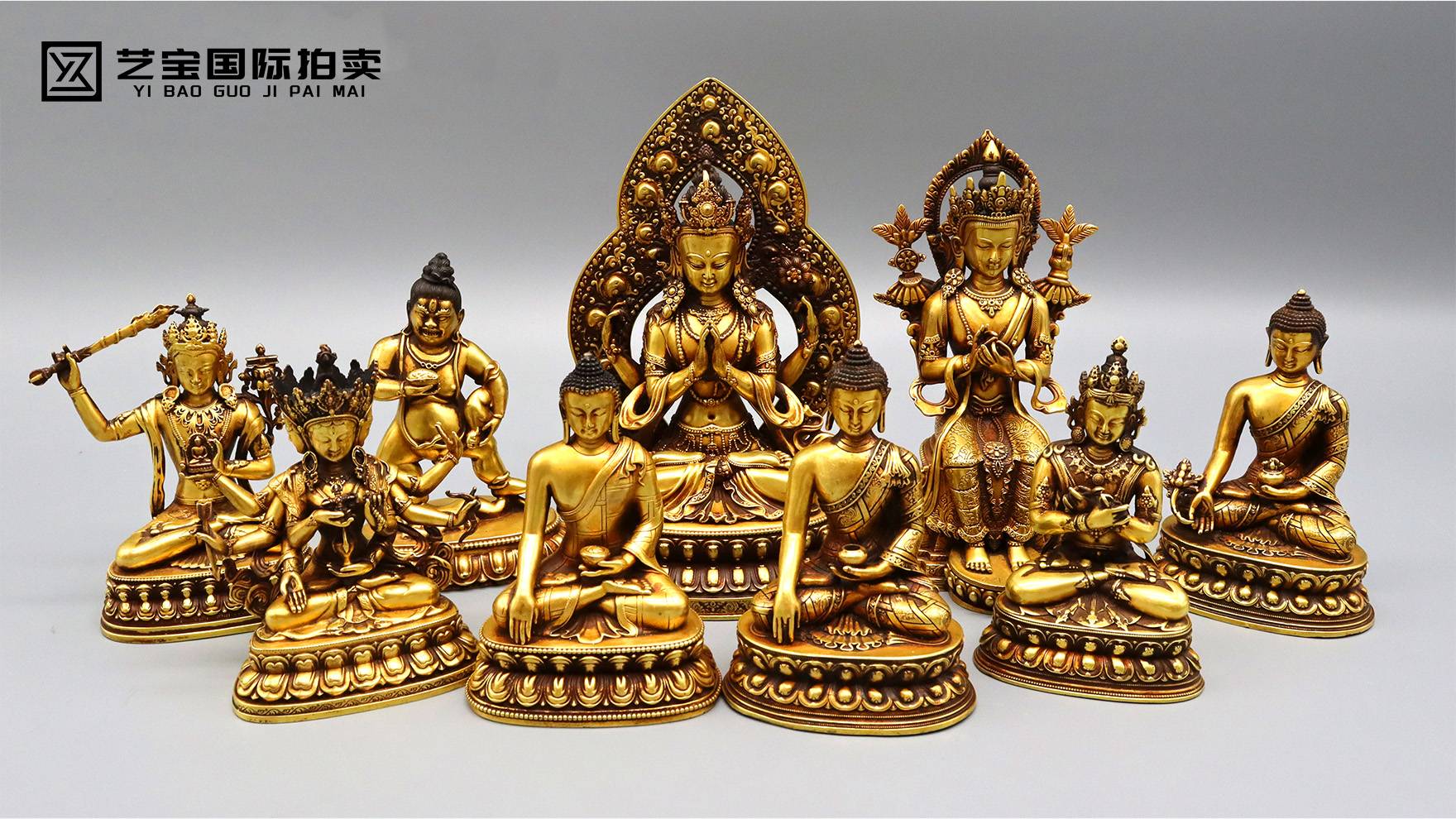 明永乐铜鎏金佛像九尊一组：闪耀在时光里的佛国瑰宝
