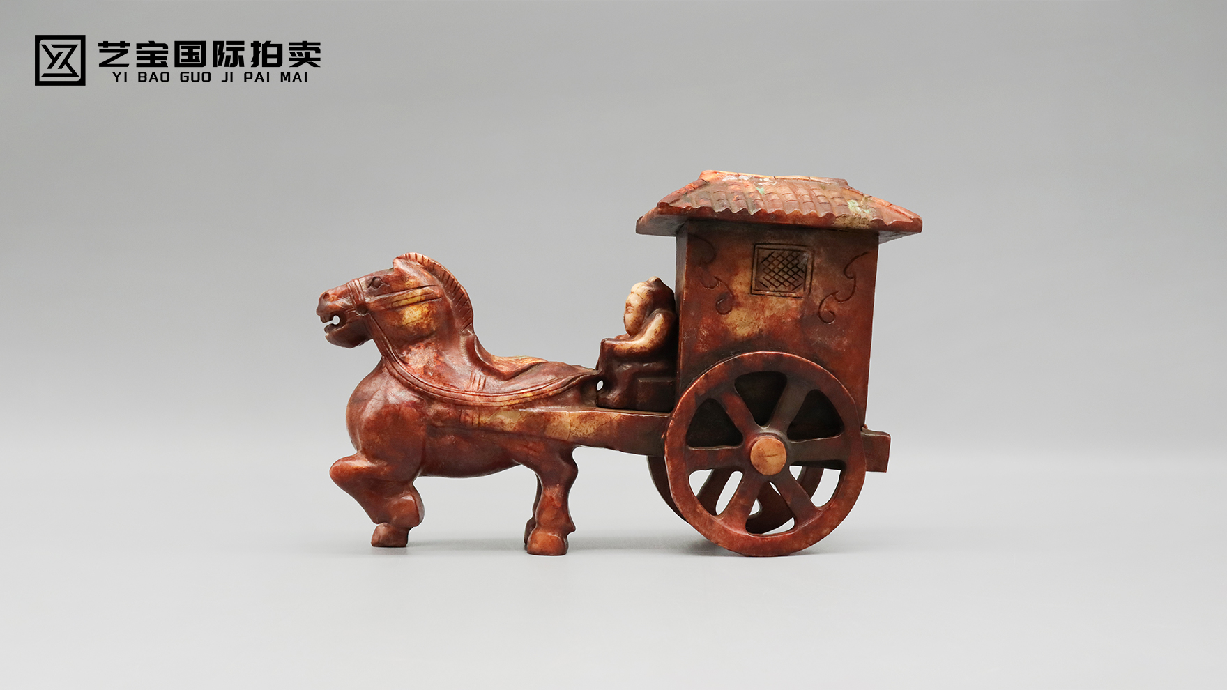 汉玉风格车马人物摆件：刀痕里的天汉雄魂