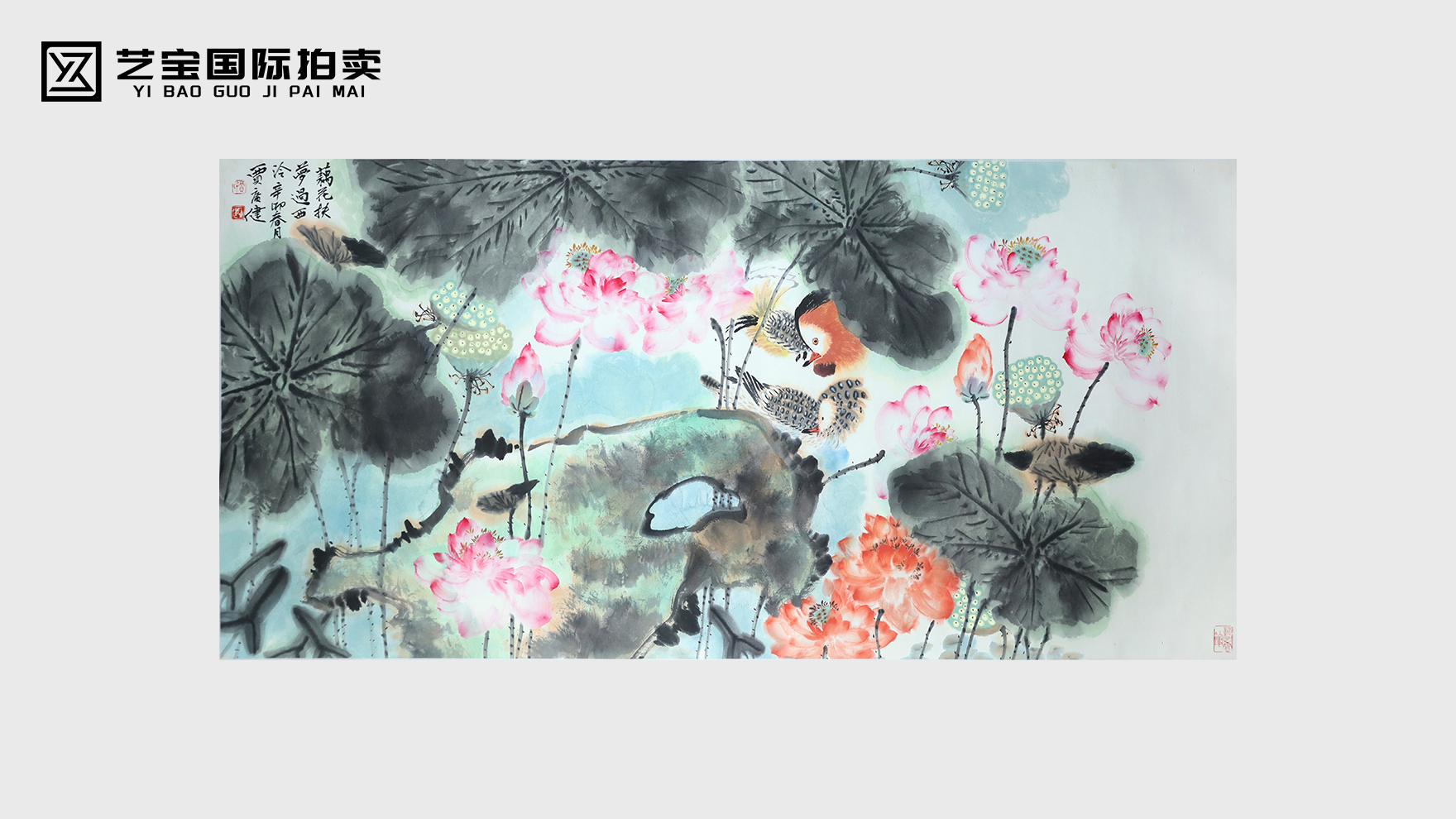 贾广健荷花鸳鸯