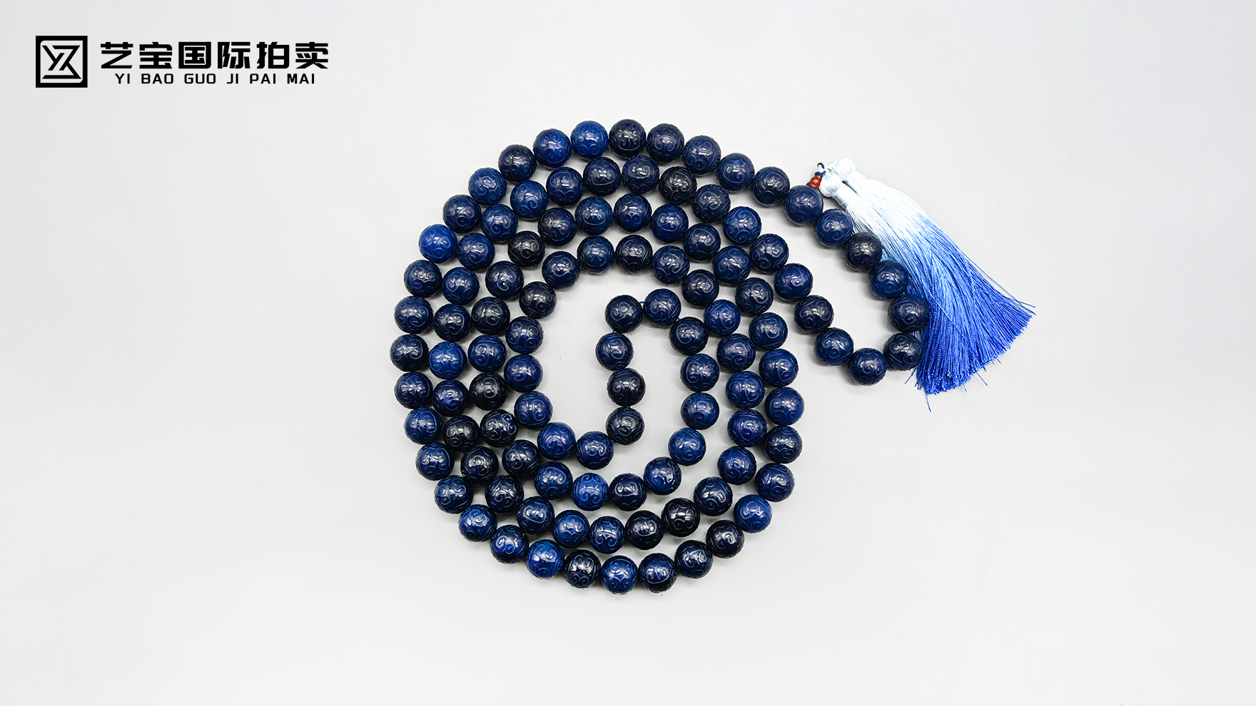 青蓝凝瑞・云纹玉髓 108 颗持珠