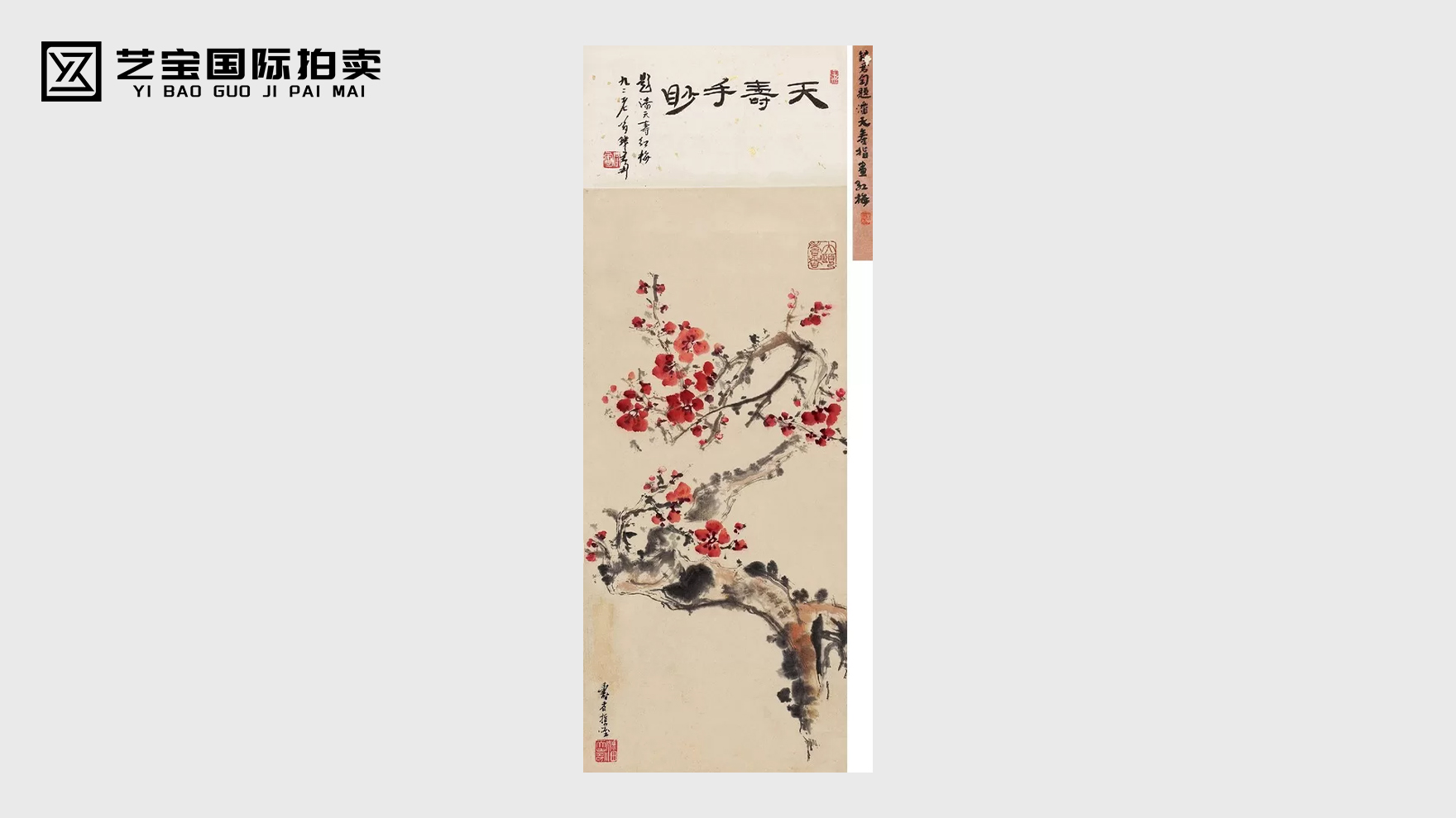 潘天寿指画红梅