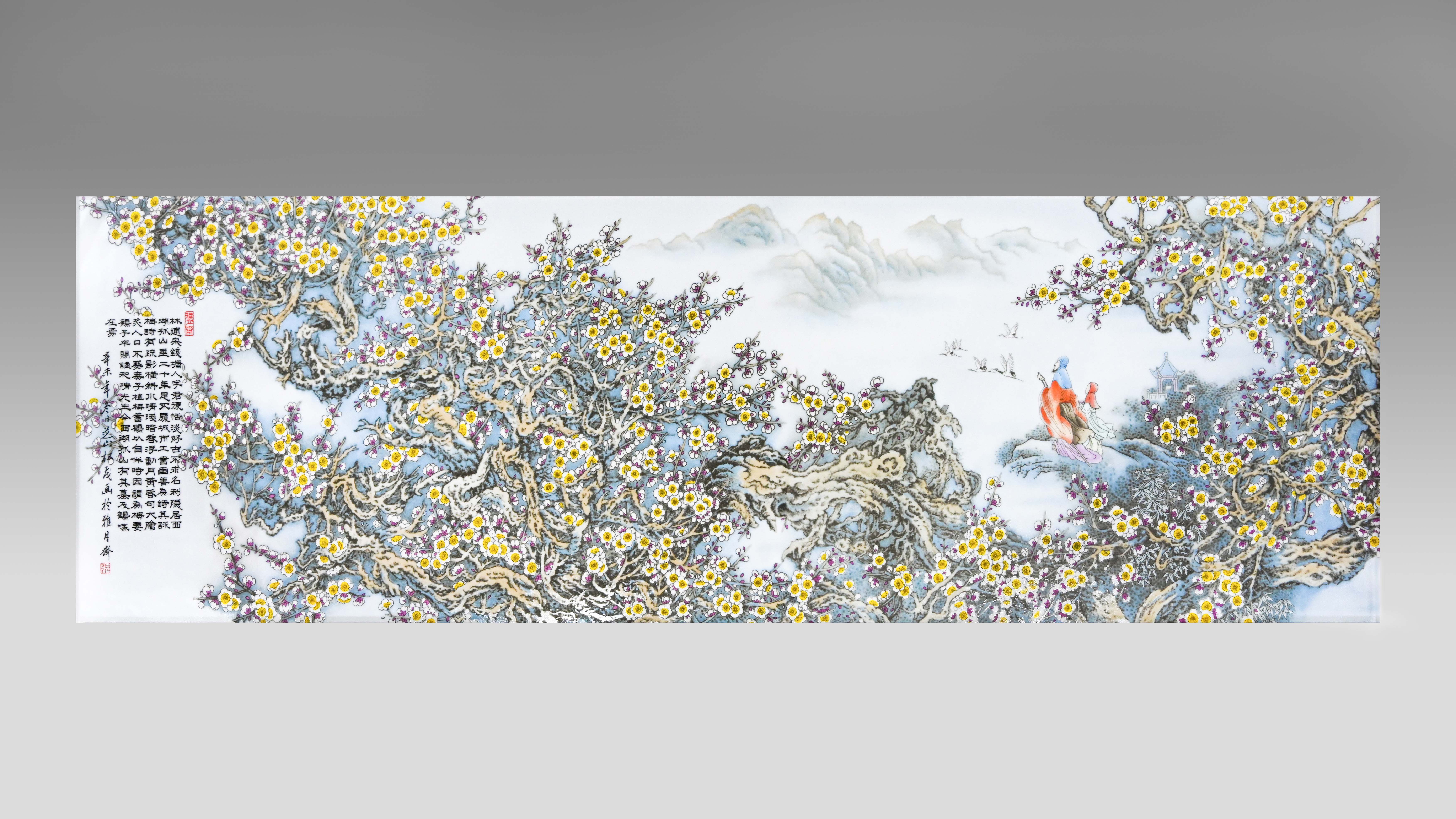 0615-粉彩《和靖咏梅》瓷板画-吴应龙.jpg